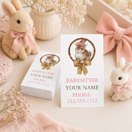 BOHO Bunny Coquette Bow Barnvakt Affärs Kort