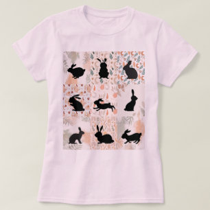 Boho Bunny Rabbit Shirt, Matching Shirts, Blommigt T Shirt
