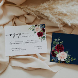 Boho Burgundy Bröllop OSA Card Anteckningskort