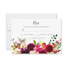Boho Burgundy Flowers Vår Autumn Bröllop OSA