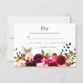 Boho Burgundy Flowers Vår Autumn Bröllop OSA