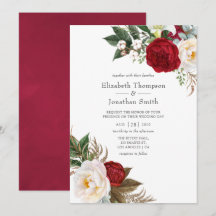Boho Burgundy - Marsala Blommig Bröllop