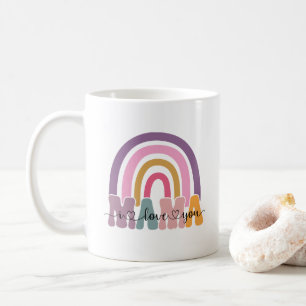 Boho Burnt Färg Rainbow Mamma Kaffemugg