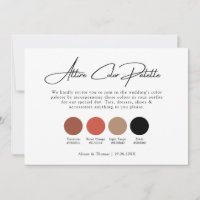 Boho Burnt Orange Bröllop Färg Palette