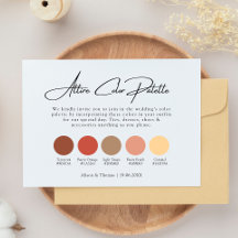 Boho Burnt Orange Bröllop Färg Palette