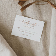Boho Burnt Orange Calligraphy Bröllop