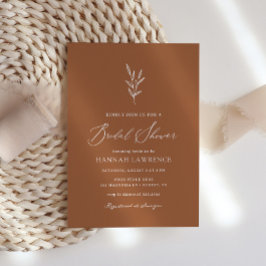 Boho Burnt Orange Möhippa Inbjudningar