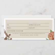 Boho Business Logotyp Gift Certificate Voucher