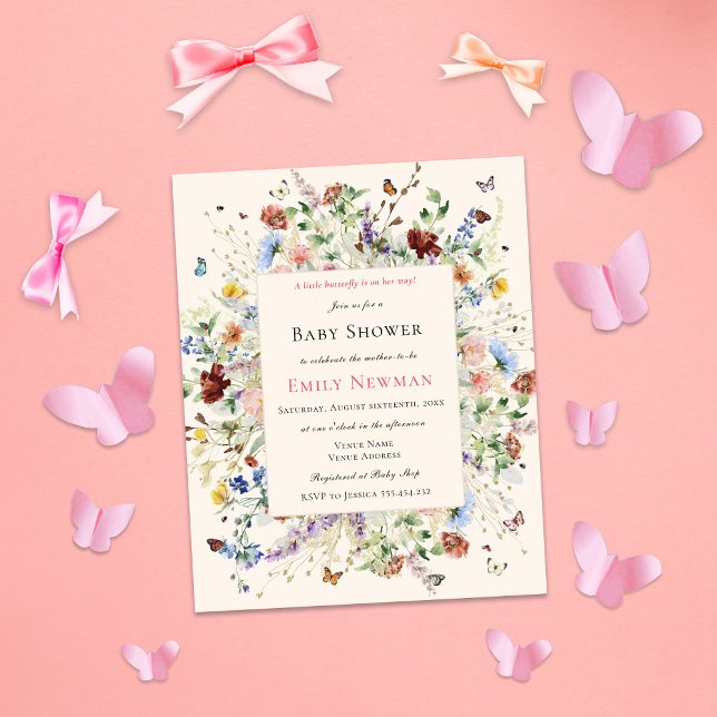 Boho Butterflies & Blommigt Budget Baby Shower (Skapare uppladdad)