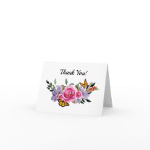 Boho Butterflies Blommigt Watercolor Rustic