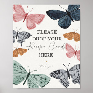 Boho Butterfly A Recept Möhippa Sign Poster