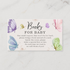 Boho Butterfly Baby Shower Bokar för Baby Card Tilläggskort