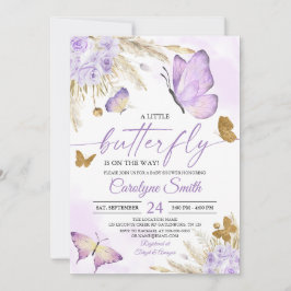 Boho Butterfly Baby Shower-inbjudan Inbjudningar