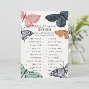Boho Butterfly Baby Shower skulle hellre spela än Inbjudningar