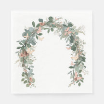 Boho Butterfly Baby Sprinkle Servetter Eucalyptus
