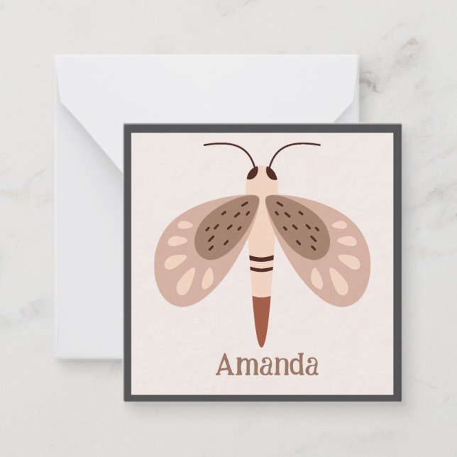 Boho Butterfly Card-hölje Anteckningskort (Framsida)