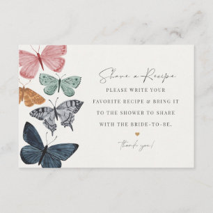 Boho Butterfly en Recept-inbjudan Tilläggskort
