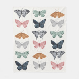 Boho Butterfly Enchanted Baby Shower Välkomstskylt Fleecefilt