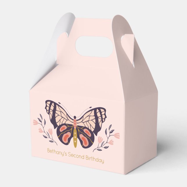Boho Butterfly Favor Boxes Presentaskar (Framsidan Sidan)