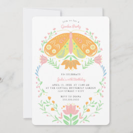 Boho Butterfly Garden Party födelsedagsinbjudan Inbjudningar