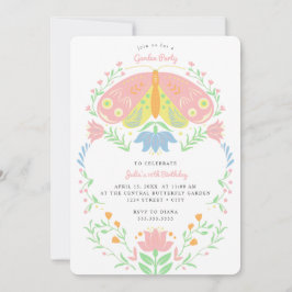 Boho Butterfly Garden Party födelsedagsinbjudan Inbjudningar