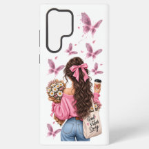 Boho Butterfly Girl Telefonfodral | Endast Goda Vi