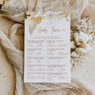 Boho butterfly kysser baby trivia babyduschspel