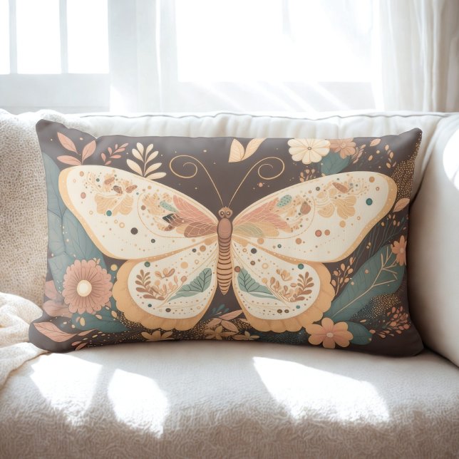 Boho Butterfly Lumbarkudde (Skapare uppladdad)