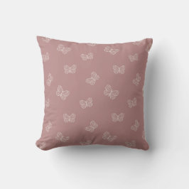 Boho Butterfly Modern Babyflicka Matt Rosa Mauve Kudde