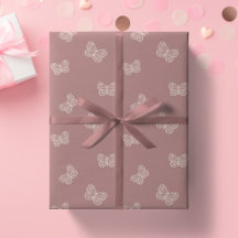 Boho Butterfly Modern Babyflicka Neutral Mauve