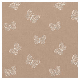 Boho Butterfly Modern Girly Spring Animal Brown Tyg