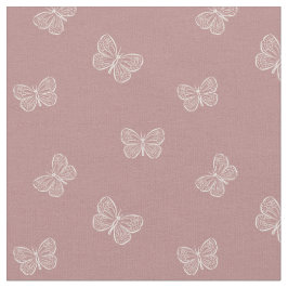Boho Butterfly Modern Girly Spring Animal Mauve Tyg