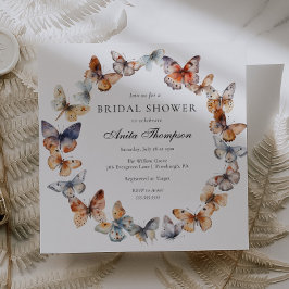 Boho Butterfly Möhippa Inbjudningar