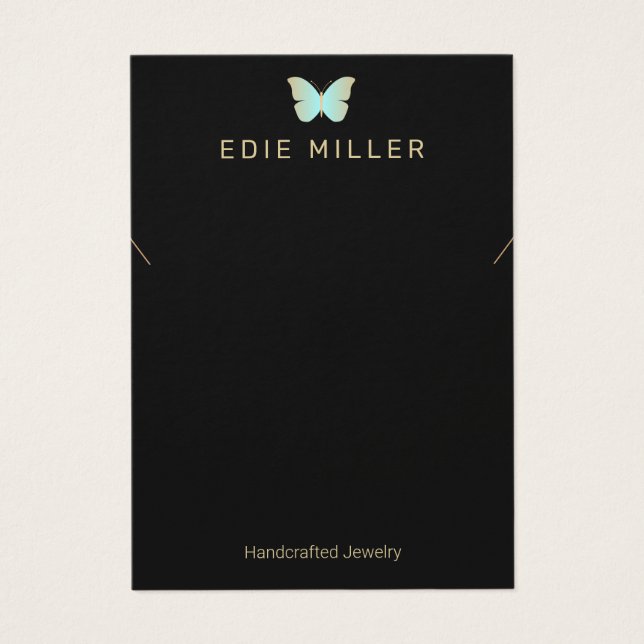 Boho Butterfly Necklace Bracelet Visning Card Visitkort (Framsidan)