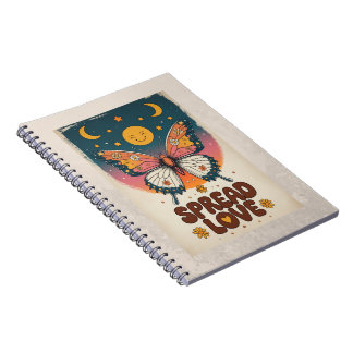 Boho Butterfly Notebook – Spread Love Journal Anteckningsbok