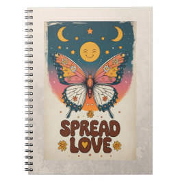 Boho Butterfly Notebook – Spread Love Journal Anteckningsbok