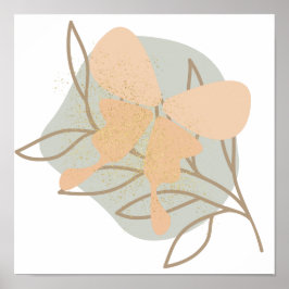 Boho butterfly poster