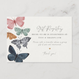 Boho Butterfly Presentregistrerings inbjudan inläg