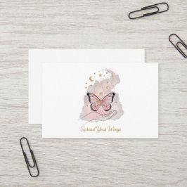 Boho Butterfly "Spread Your Wings" Greeting Card Visitkort