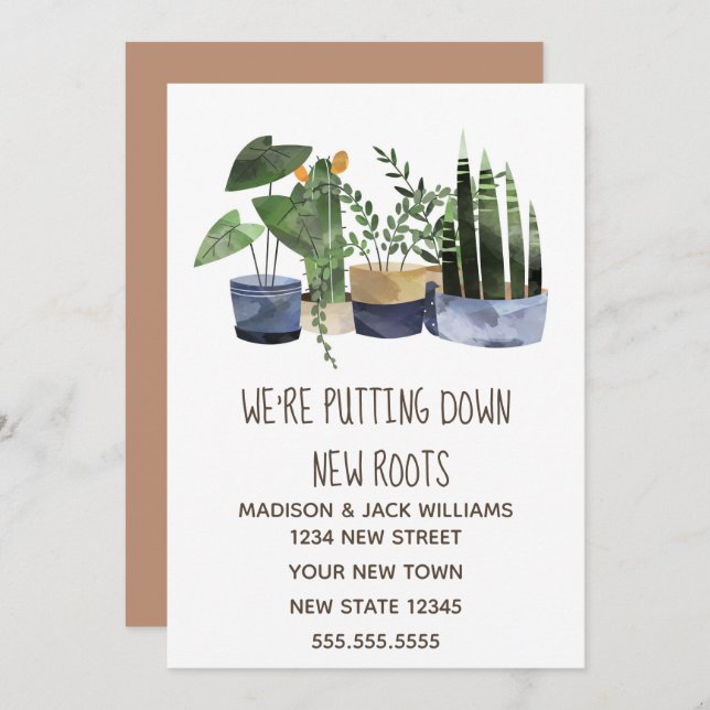 Boho | Byte av adress | Meddelande om Flytta (Fram/baksida)