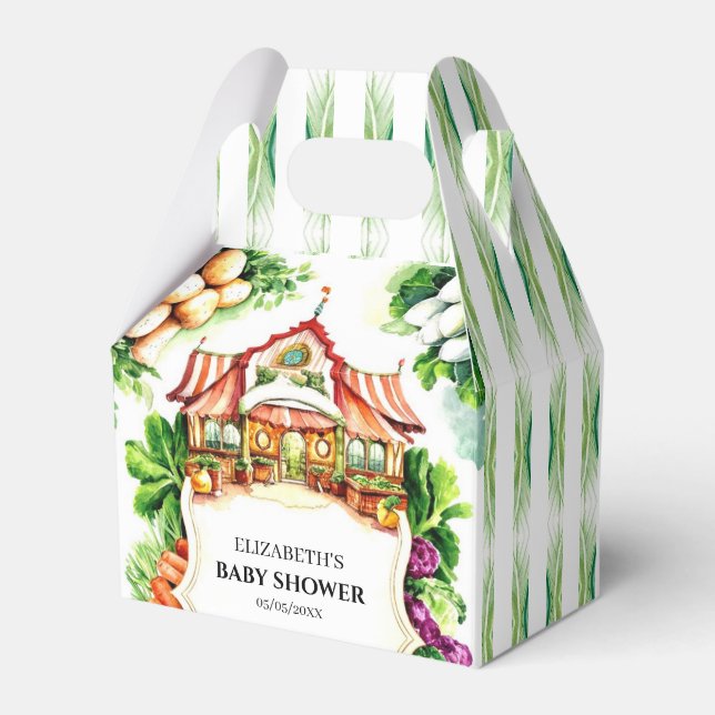 Boho Cabbage Farmers babyskor på marknaden Presentaskar (Framsidan Sidan)