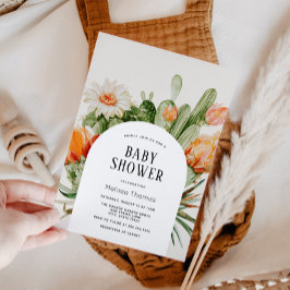 Boho Cactus Arch Baby Shower-inbjudan Inbjudningar