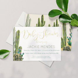 Boho Cactus Baby Shower-inbjudan Inbjudningar
