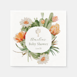 Boho Cactus Baby Shower Pappersservett
