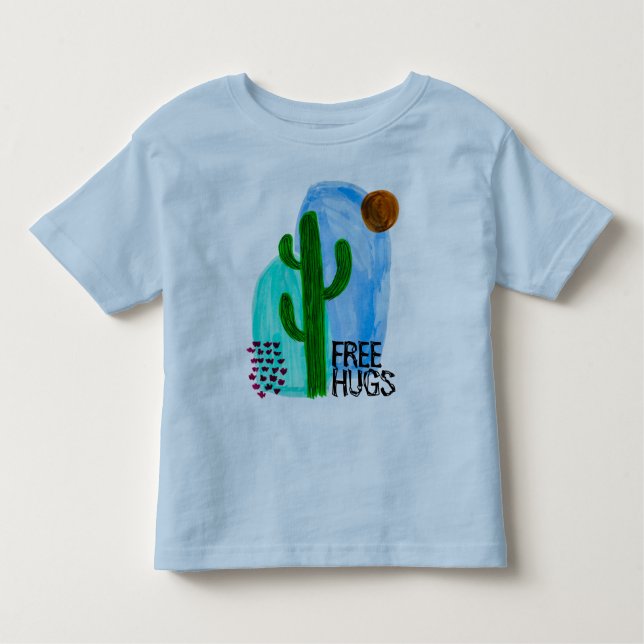 Boho cactus baby Tshirt T Shirt (Framsida)