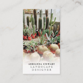 Boho cactus logotyp liggande designer visitkort