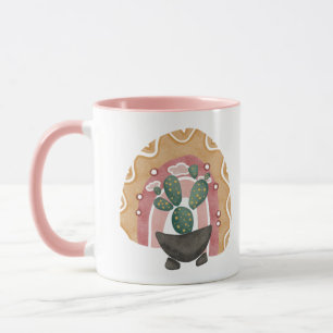 Boho Cactus Rainbow: Vibrant Desert Vibes Mugg