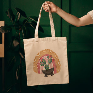 Boho Cactus Rainbow: Vibrant Desert Vibes Tygkasse