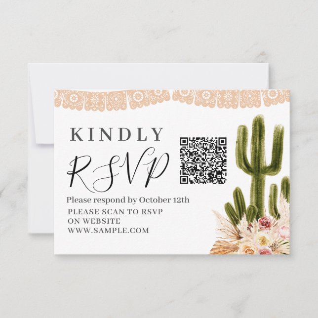 Boho Cactus Taco Bout Kärlek Baby Shower OSA kort (Framsida)