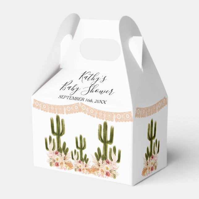Boho Cactus Taco Bout Kärlek Baby Shower Presentaskar (Framsidan Sidan)